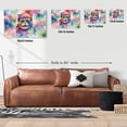 thumbnail image 5 of Hippie Scottish Fold Portrait Watercolor Tie-Dye Vintage Styles Horizontal Matte Canvas Poster Cat Lover Kitten Owner Gifts Wall Art Home Decor - 00014, 5 of 5