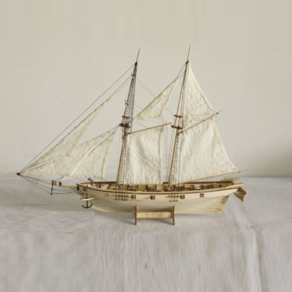 1x DIY Wooden Sailing Boat Assembly Model Kits Ship Home Decoration Toy 