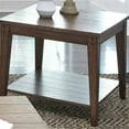 thumbnail image 5 of Pemberly Row Transitional Wood Square Lamp Table in Dark Brown, 5 of 5