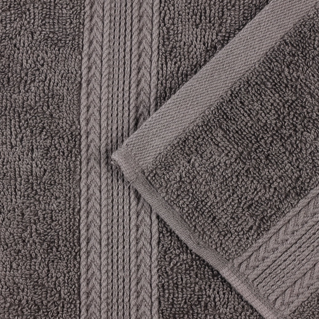 Superior Eco-Friendly Cotton 8-Piece Assorted Towel Set, Graphite