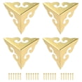 thumbnail image 1 of 4 Pcs 45mm Decorative Box Corner Cover, Corner Protector, Gold, 1 of 6