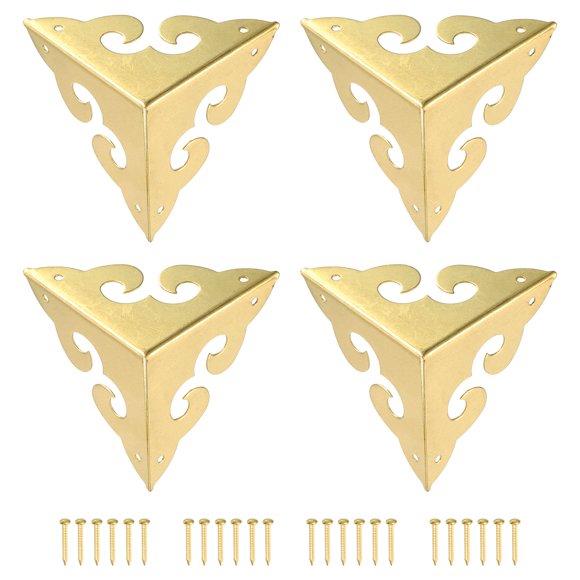 4 Pcs 45mm Decorative Box Corner Cover, Corner Protector, Gold