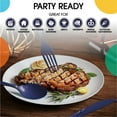thumbnail image 5 of Exquisite 200-Count Navy Blue Plastic Disposable Forks, 4-Pack, 5 of 8