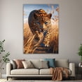 thumbnail image 6 of Mudket Framed Wild Leopard Canvas Wall Art, Leopard with Blue Eyes in Grass Print, Trendy Animal Wall Decor for Living Room Office - 12"L x 8"W, 6 of 10