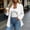 White, variant on Ayolanni Cardigan Sweaters for Women Button Down Beige Lightweight Long Sleeve Cardigan Solid Blouse Lapel V-Neck Cardigan with Pockets L