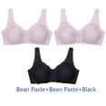thumbnail image 1 of Bralette de encaje con cierre frontal para mujer, sujetador Sexy de talla grande, lencería femenina de piezas, ropa interior de realce, Top corto íntimo sin costuras, 3 M-5XL, 1 of 4