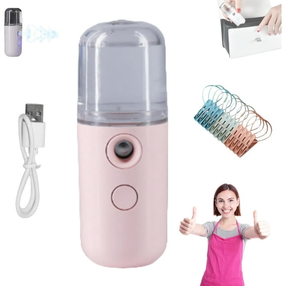Easy Care Sunshine Mini vaporizador de viaje con calor de 15 s, vaporizador portátil de viaje, mini vaporizador de ropa de mano, plancha de vapor de tela para el hogar, oficina (rosa)