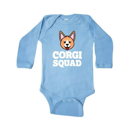

Inktastic Dog Corgi Squad Gift Baby Boy or Baby Girl Long Sleeve Bodysuit