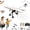 Dual Battery, variant on Rc Paper Airplane Kit with Gyro Stabilizer,DIY Electric Remote Control Plane with Dual Propellers,Lightweight Foldable Flying Stem Toy Micro Fixed Wing Drone,Drone Stem Toy Tech Gadgets Gift