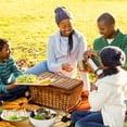 thumbnail image 6 of Thanksgiving Canvas Picnic Mat - Waterproof Outdoor Blanket for Picnics, Beach, Camping - Large Size, Portable and Durable Mat with Carry Strap and Corner Pockets for Stakes, 6 of 6