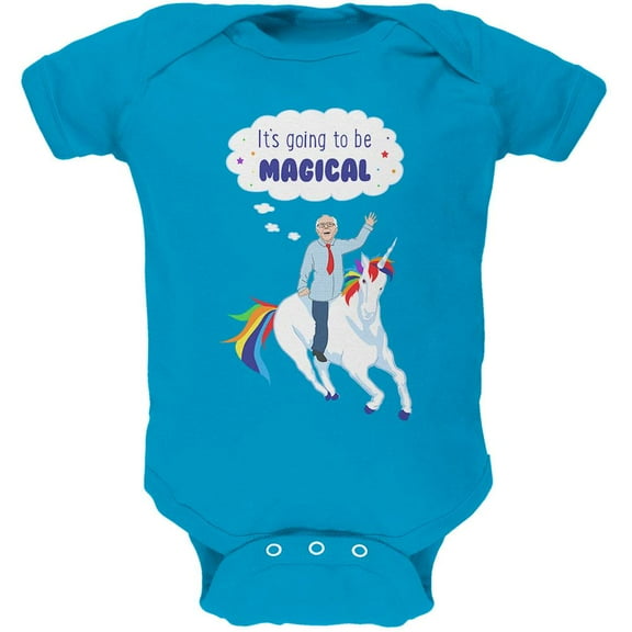 Election 2020 Bernie Sanders is Magical Unicorn Soft Baby One Piece Turquoise 18-24 M