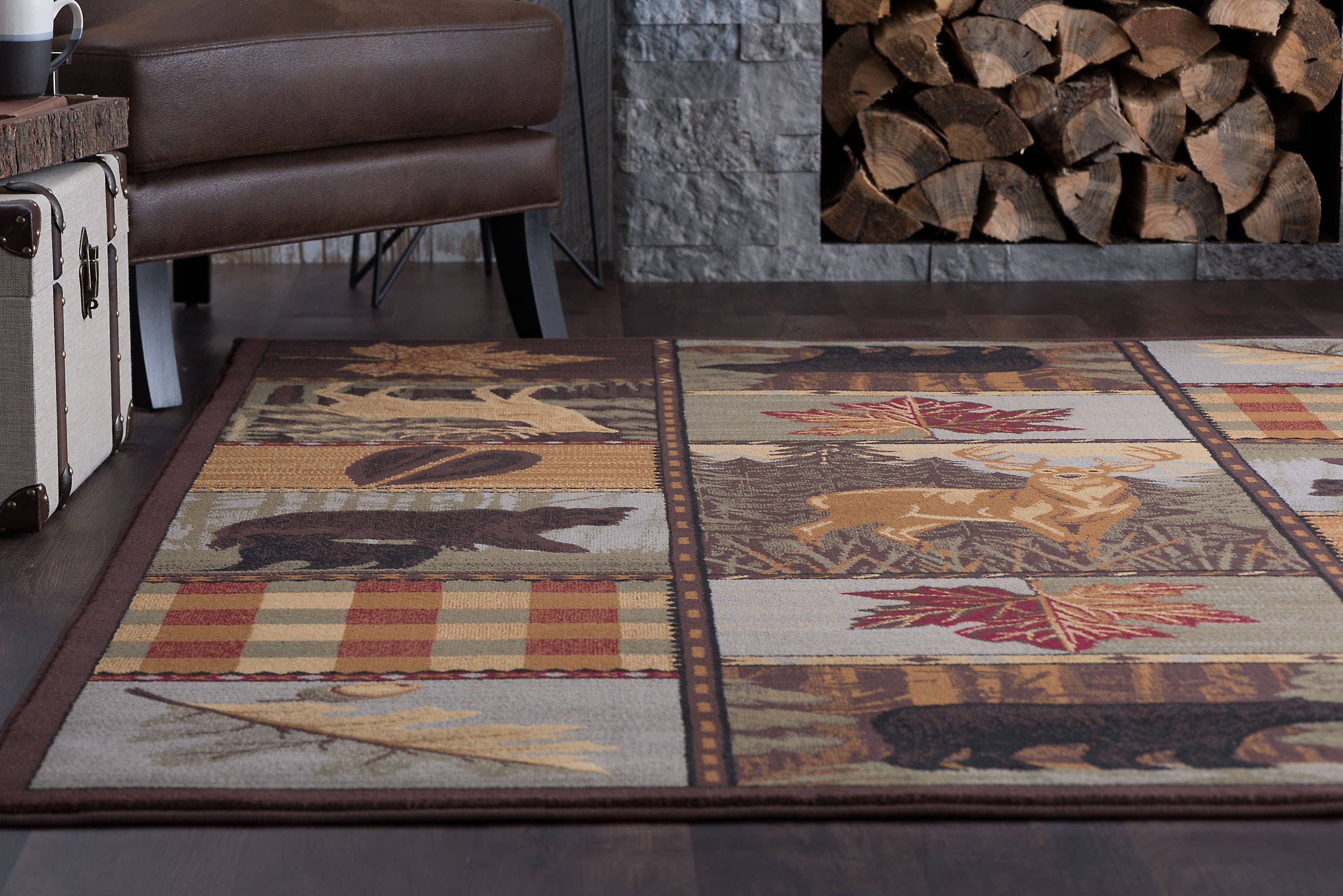 Nature Novelty 8' x 10' Multi-Color Polypropylene Indoor Area Rug