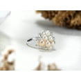 thumbnail image 2 of Cluster White-Pink Pearl Grape Cubic Zirconia .925 Silver Ring-9, 2 of 6