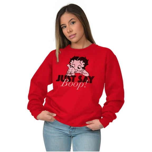 Betty Boop and Pudgy Adorable Cute Women Plus Size Sweatshirt Brisco Brands 3X