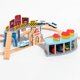 thumbnail image 4 of Juguete Modelo de Garaje de Tren de Madera DIY para Colección Preescolar Duradero Macarena Garaje de la estación, 4 of 8