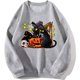 thumbnail image 1 of Sudadera Con Estampado De Gato De Halloween, Sudadera Casual De Manga Larga Con Cuello Redondo Para Otoño E Invierno, Ropa De Mujer, 1 of 4