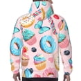 thumbnail image 7 of Lsque Cupcakes and Donuts Pattern Casual Men's Hoodie,Hooded Sweatshirt with Kangaroo Pocket,Pullover Hoodie-Large, 7 of 7