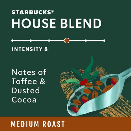 STARBUCKS AT HOME STARBUCKS BY NESPRESSO ORIGINAL LINE, HOUSE BLEND, MEDIUM ROAST NESPRESSO PODS, 10 COUNT