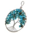 thumbnail image 4 of Joyería de moda Vintage alambre de cobre colgante árbol de la vida forma verde turquesa Turquesa verde Yuyangstore colgante de alambre árbol de la vida, 4 of 5