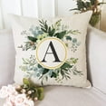 thumbnail image 6 of Monogram Letter A Throw Pillow Covers Floral 18x18 Inch, Greenery Spring Pillows Decorative Throw Pillows Pillowcase Summer Farmhouse Decor for Couch Sofa, Family Last Name Initial Pillow Case, 6 of 6