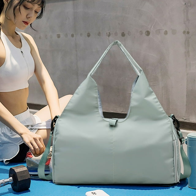 FHBVT Sac de Yoga pour Femmes Grande Capacité Imperméable Séparation Humide-Sèche Sangles Réglables Bagage à Main pour Entraînement Physique Voyage Sports Tapis de Yoga Rangement Vêtements Serviette Trajet Entraînement Voyage Essentiel