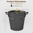 thumbnail image 5 of Mondawe 2.9 Gallon Metal Ash Can with Wooden Lid - Rust-Proof, Portable Ash Bucket for Fireplace, Fire Pit & BBQ, 5 of 8