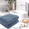 thumbnail image 6 of Ksopiavobs 100% Cotton Hand Towels, Highly Absorbent, Set of 2 (Blue-Grey), 13 x 28 Inches, 6 of 6