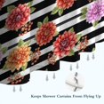 thumbnail image 6 of Strawberry and Blossom Blue Pattern Modern Waterproof Shower Curtain Set with 12 Hooks, Washable Decorative Bathroom Shower Curtain, 6 of 6