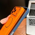 thumbnail image 2 of Allytechgroup Magnetic Case for iPhone 11 Pro Max, [Compatible with Magsafe] Lightweight Rugged Dust Proof Anti-Fingerprint Anti-Scratch Shockproof Protective for Apple iPhone 11 Pro Max, Orange, 2 of 6