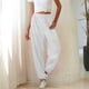 thumbnail image 5 of Pantalón largo con banda en el tobillo Nikou para mujer Pantalón deportivo color puro, 5 of 8