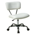 thumbnail image 1 of Pemberly Row Modern Vinyl Seat Height Adjustment Task Office Chair in White, 1 of 4