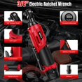 thumbnail image 2 of Cordless Electric Ratchet Wrench Kit, 0-2300 RPM 3/8 Inch Power Ratchet Wrench with Variable Speed Trigger 2X 1.5Ah Li-Ion Batteries, 7 Soc, 2 of 9