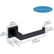 thumbnail image 2 of Toilet Paper Holder Matte Black, Toilet Tissue Roll Holders Dispenser And Hangers Wall Mounted For Bathroom & Kitchen, Stainless Steel Modern Square S, 2 of 5