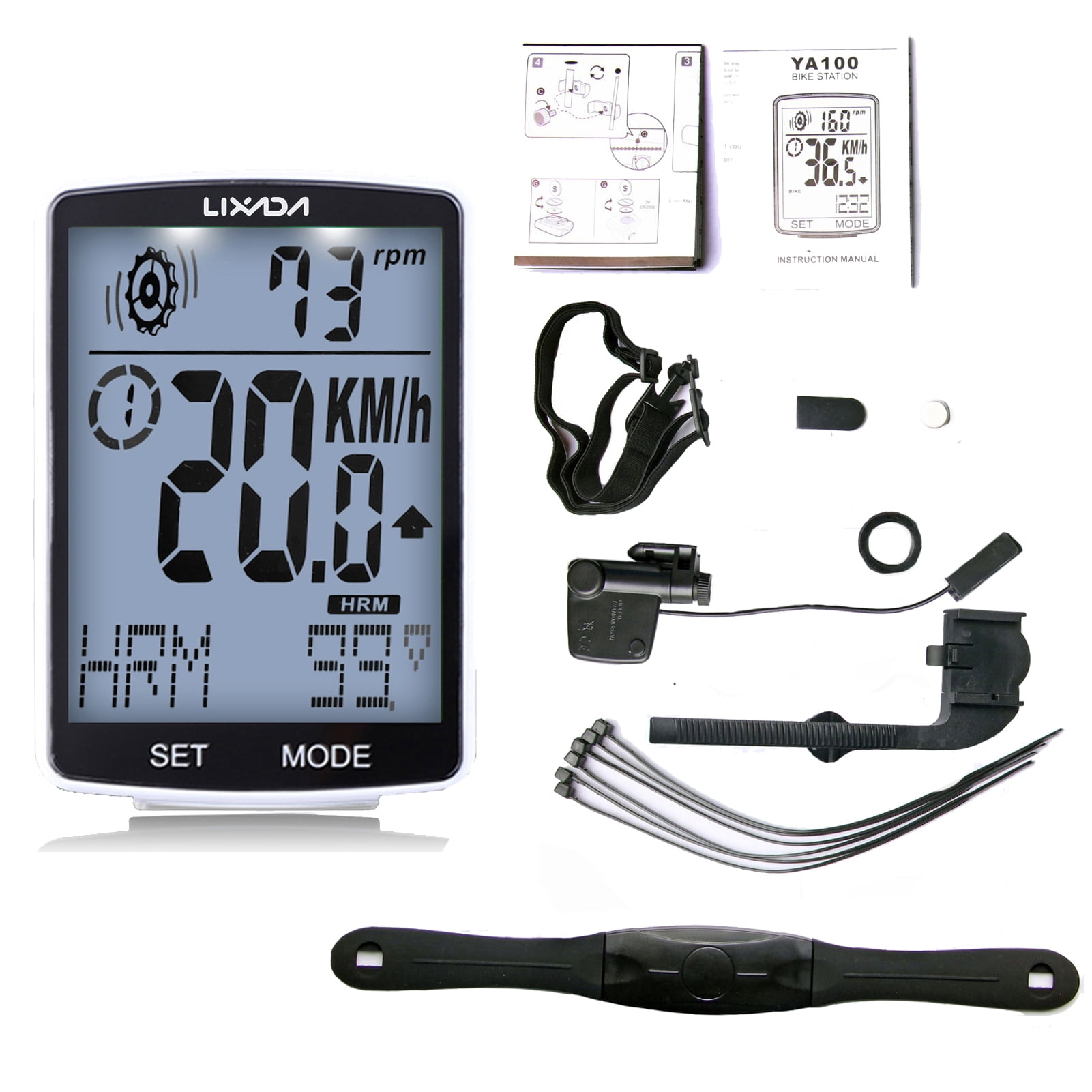 LCD Cycle Bike Bicycle Speedometer Odometer Waterproof Wireless Stopwatch Tool 