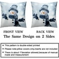 thumbnail image 6 of Winter Snowman Pillow Covers 18x18 Set of 2 Winter Decorating Throw Pillows Cover Snowflake Decorative Christmas Pillows Cases Double Sided for Living Room Couch Home Decor, 6 of 6