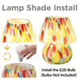 thumbnail image 4 of KUNJOULAM Modern Simple Colourful Mushroom Glass Table Lamp, Glass Decor Bedside Light, Nightstand Night Light Use E26 Bulb For Living Room Bedroom Decoration, 4 of 6