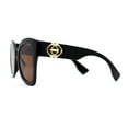 thumbnail image 3 of Womens Thick Plastic Mod Oversize Horn Butterfly Fashion Sunglasses Black Brown, 3 of 4