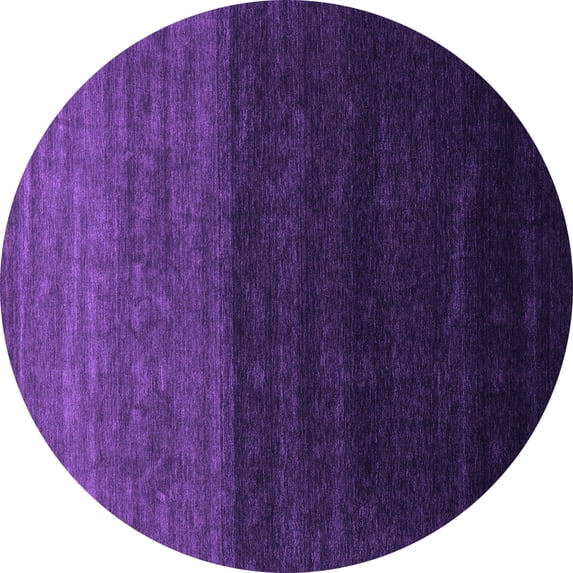 Ahgly Company Indoor Round Abstract Purple Contemporary Area Rugs, 8' Round