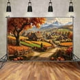 thumbnail image 2 of Autumn Village Photography Backdrop Home ration Background Rural Harvest Landscape Photobooth Props for Photoshoot, 2 of 8