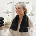 thumbnail image 4 of RIVERSIDE Hand Towel 6 Pack 16x28 Soft and Quick Dry Cotton Towels for Home Gym & Spa - Black, 4 of 8