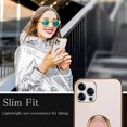thumbnail image 5 of Compatible with iPhone 13 Pro Max Case 6.7” Slim Thin Silicone Cover with Ring Holder Magnetic Kickstand Shockproof Protective Phone Cases Soft TPU Bumper - Light Pink, 5 of 18