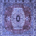 thumbnail image 1 of Ahgly Company Indoor Square Persian Blue Traditional Area Rugs, 3' Square, 1 of 4