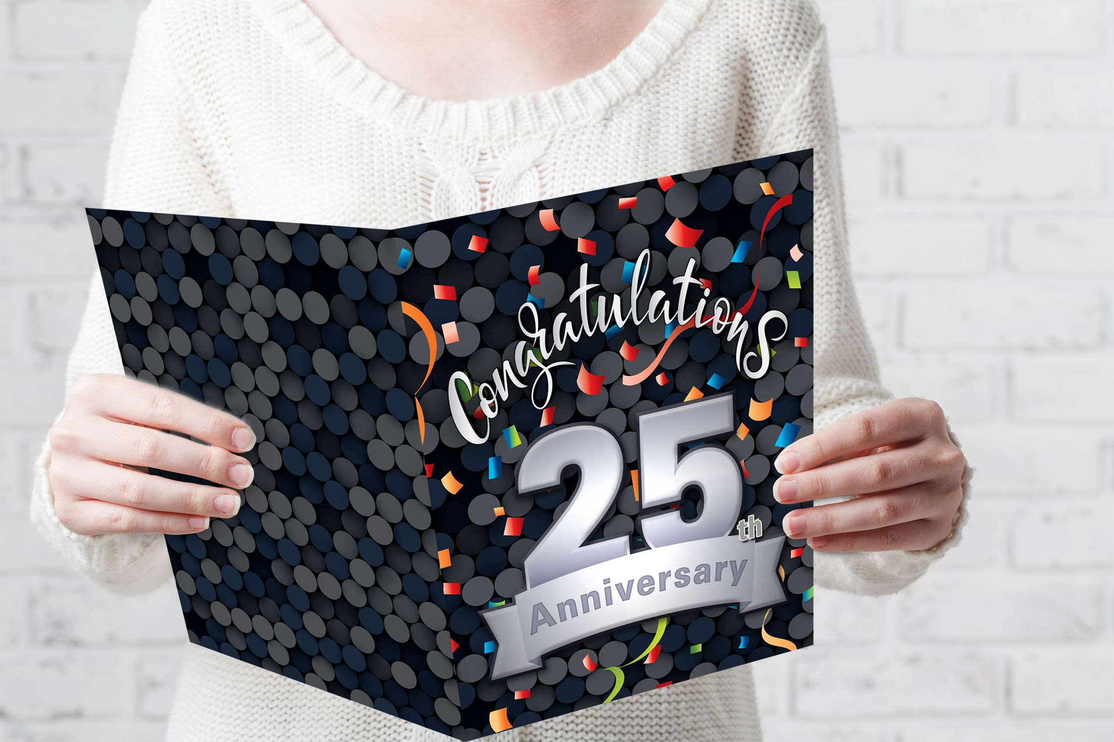 Small World Greetings Large 25th Anniversary Card from Group