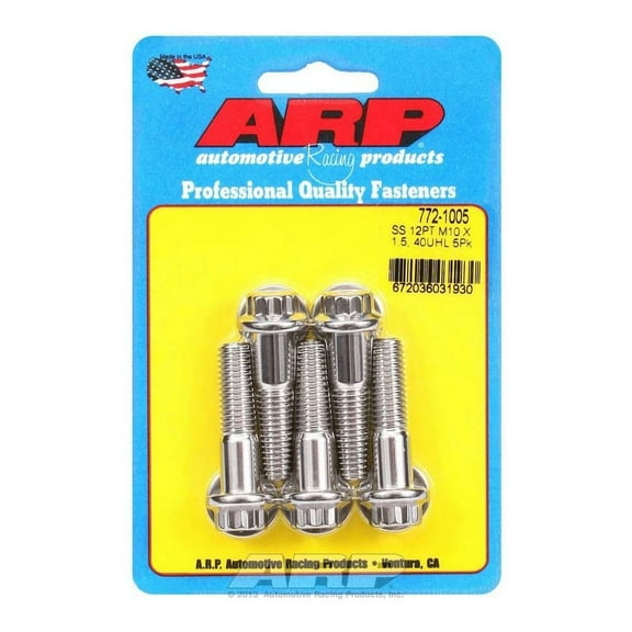 Arp S/S Bolt Kit - 12pt. (5) 10mm x 1.5 x 40mm