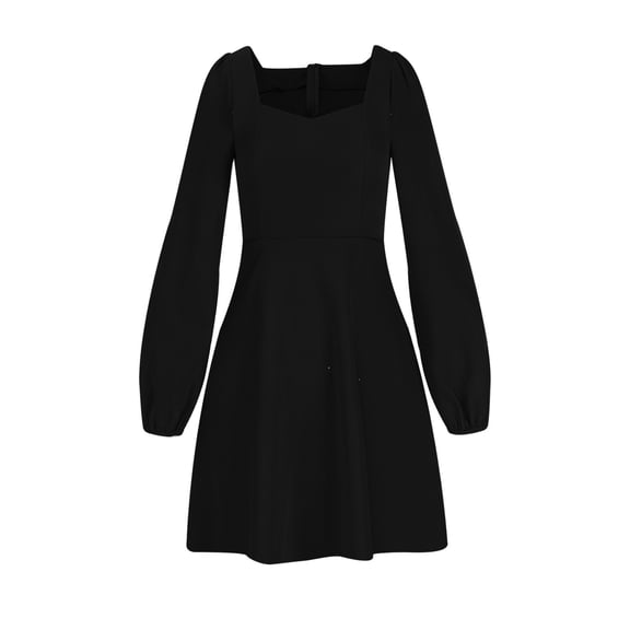 Black*Friday Discounted Items under $5 GaThRRgYP Women's Plus Size Summer Dresses,Women V-Neck Solid Color Temperament Long Sleeve Outerwear Blazer Dress