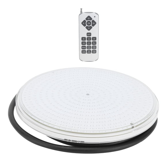 Lumière de Piscine, Lumière sous-Marine à Vis E27 Colorée SMD2835 Réglage de Luminosité avec Télécommande pour Piscine pour Hôtel pour Aquarium 18W 1800LM