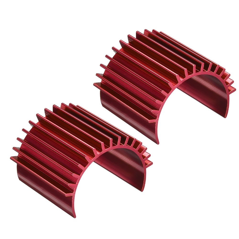 2Pcs Aluminum Electric Engine Motor Heatsink Fins Cooling Red For RC