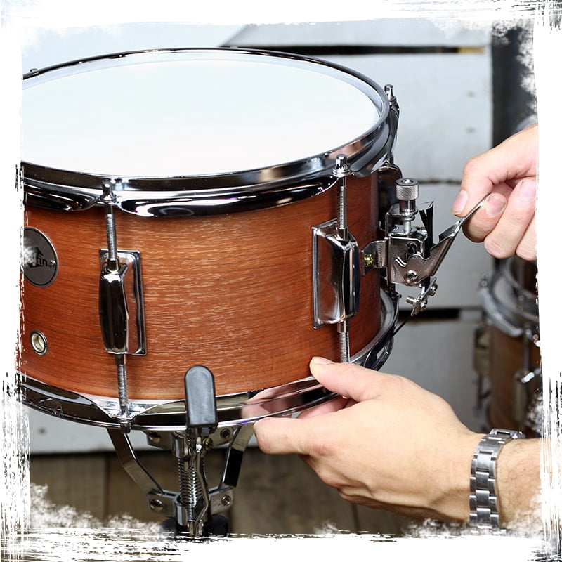 Popcorn Snare Drum by Griffin Soprano Firecracker 10" x 6" Poplar Wood Shell with Hickory PVC Concert Percussion Musical Instrument with Drummers Key and Deluxe Snare Strainer Beginner & Professional