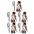 thumbnail image 3 of ZheElen Extension de Queue de Cheval Instantanée pour Femme comme un Coiffeur Tressé Brun Foncé 5Ensemble, 3 of 6