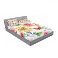 thumbnail image 3 of Watercolor Flower Bedding Set with Sheet & Covers, Spring Flora Pattern Print Painting Effect Country Style Artwork, Printed Bedroom Decor 2 Shams, 4 Sizes, Multicolor, by Ambesonne, 3 of 3